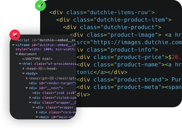 WordPress Dutchie Plugin iframe html code